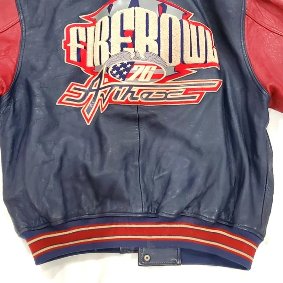 burgundy avirex jacket